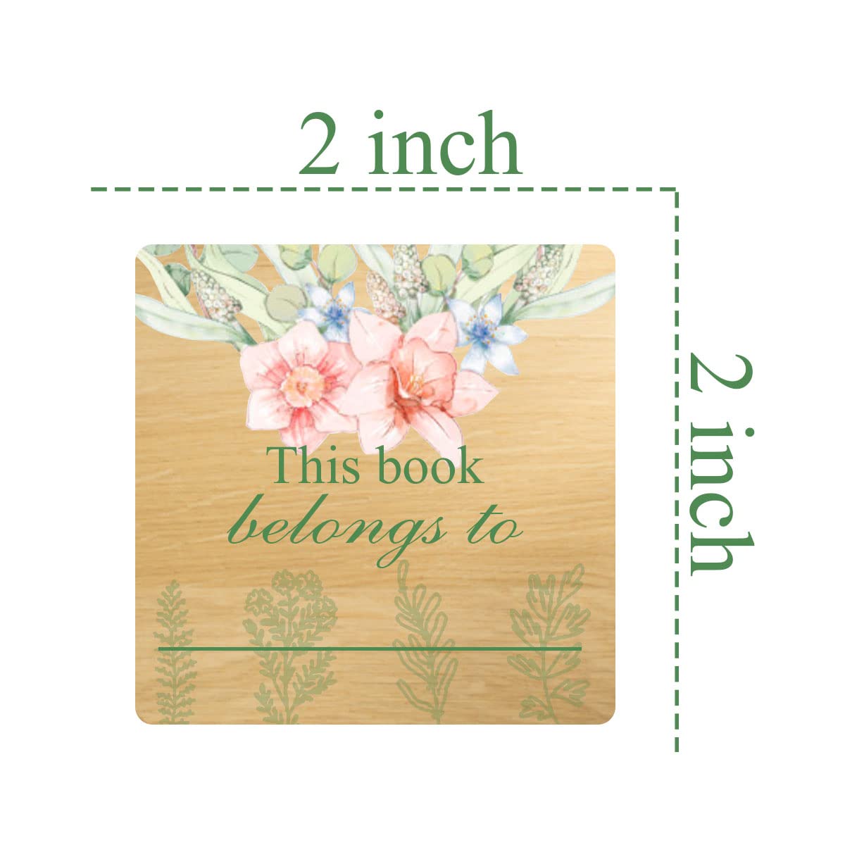 This Belongs to Stickers Library Labels, 2 × 2 Inch Adhesive Name Labels Book Plates for School Supplies, Teacher Supplies.(250 Pcs)