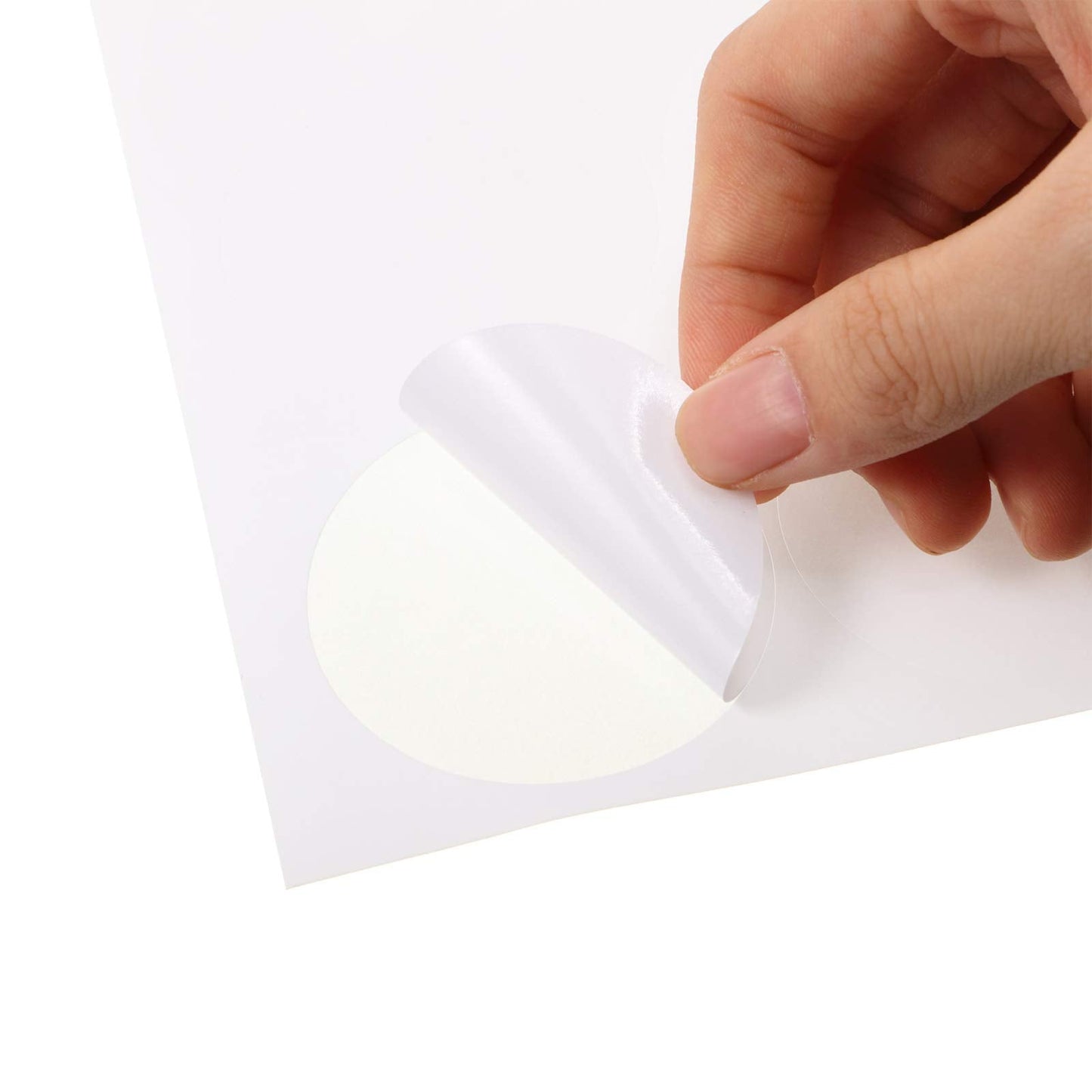 Zonon 915 Pieces White Circle Stickers Label Round Blank Print Self Adhesive Circle Dot Stickers Diameter 2 Inch 1.5 Inch 1 Inch for Office Classroom, 30 Sheets(White)