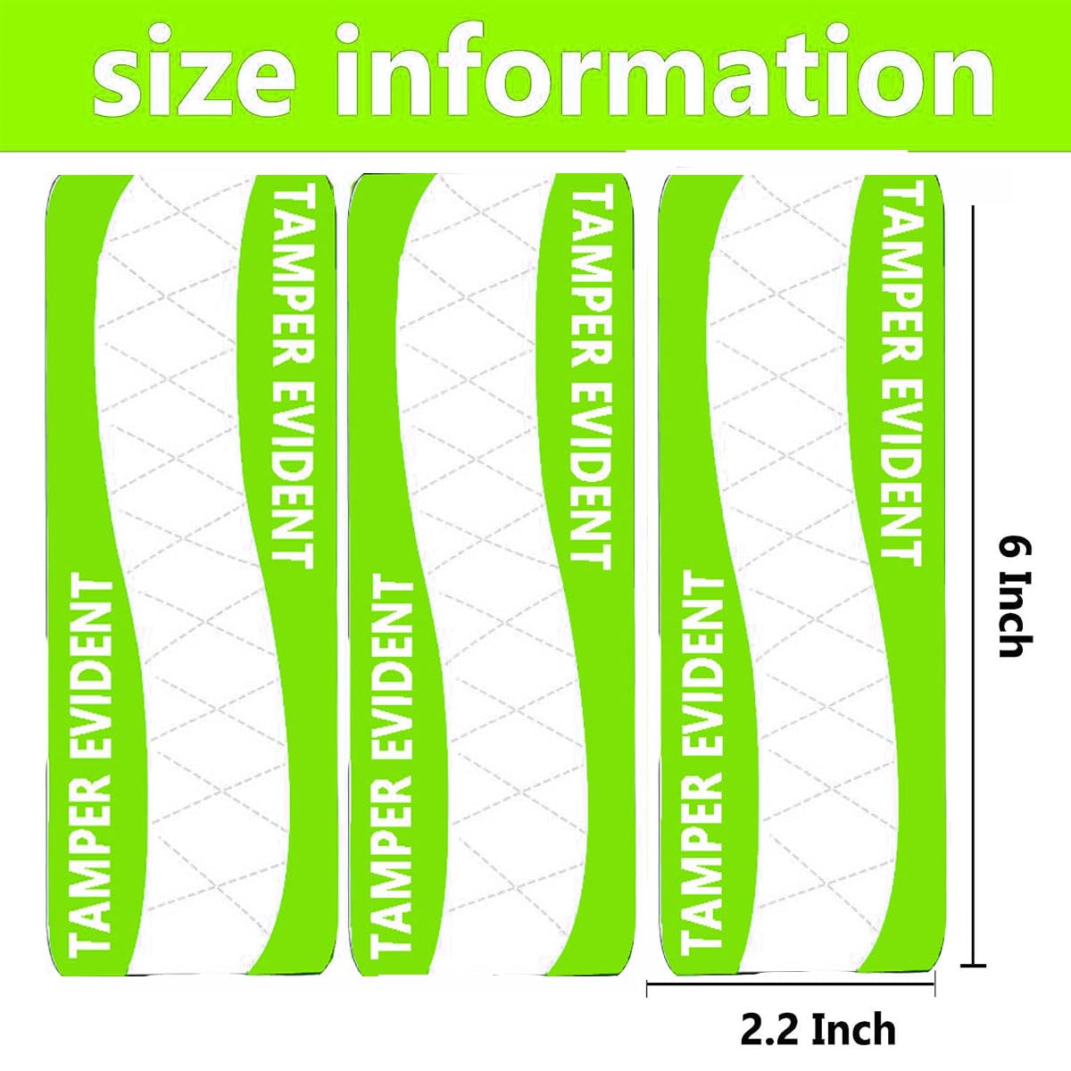 Tamper-Evident Direct Thermal Label, 2.2" x 6" Tamper-Evident Food Sealed for Freshness and Safety Labels,Package Sealed for Drink,Gift Packing(Pack-300)(Green)