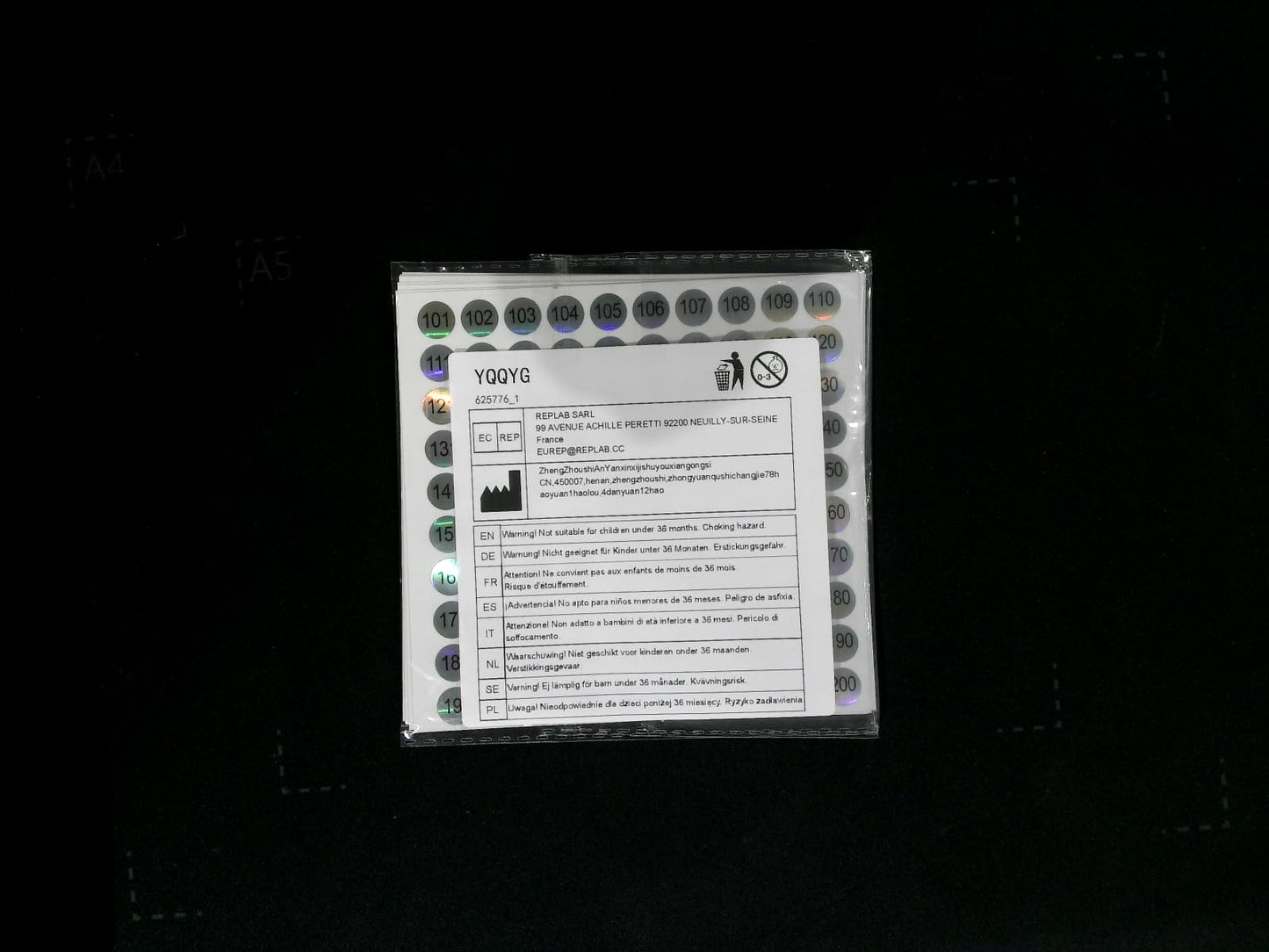 8 Sheets Small Number Stickers 1-200, Vinyl Numbered Stickers 1-200, Self Adhesive Mini Number Stickers, Tiny Number Stickers for Storage, Classification, Home, Office, School