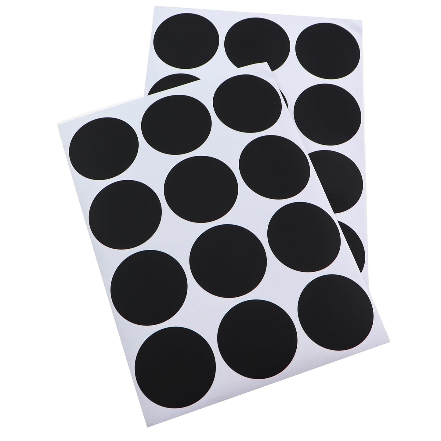 10 Sheets of 120 Black PVC Round Handwriting Logo Stickers, 38mm Diameter, 12x17cm Overall Size, Food & Drink Labels, Craft & Party Decorations