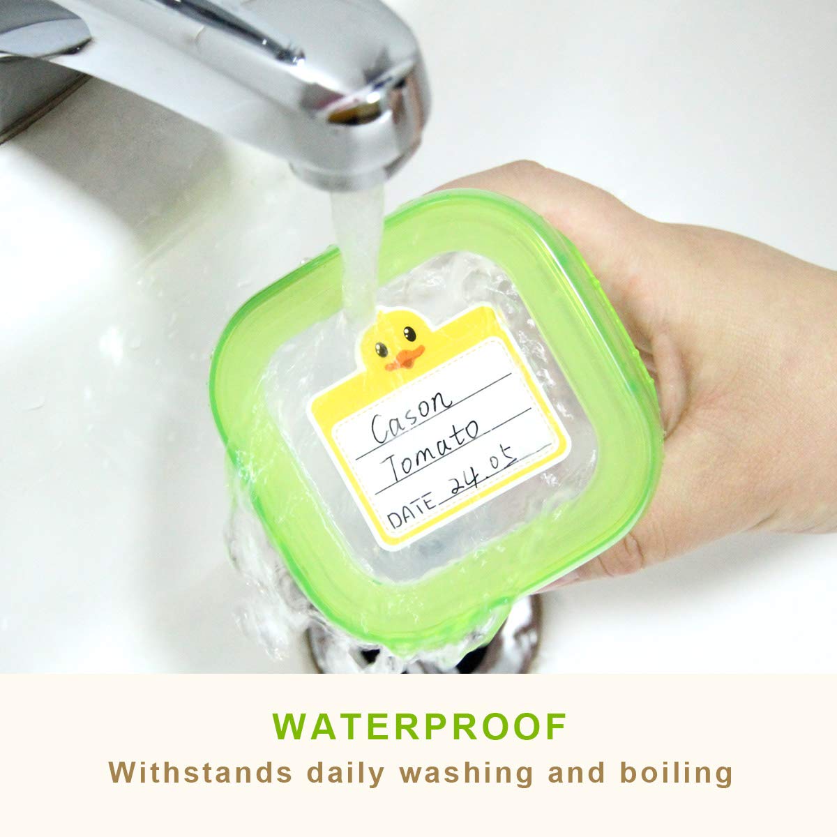 Food Containers Stickers Daycare Labels Removable Waterproof Labels for Kitchen Kids Bottle 108Pcs