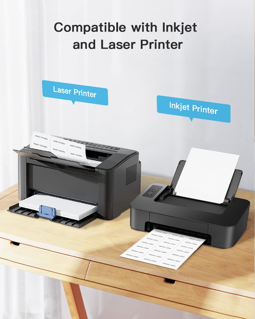 Shipping Address Labels, 1" x 2-5/8" Address Labels for Laser & Inkjet Printers, Mailing Labels for 5160, 5260, 8160, Strong Adhesive for FBA Label, Easy to Peel (25 Sheets, 750 Labels) 1x 2-5/8_25P