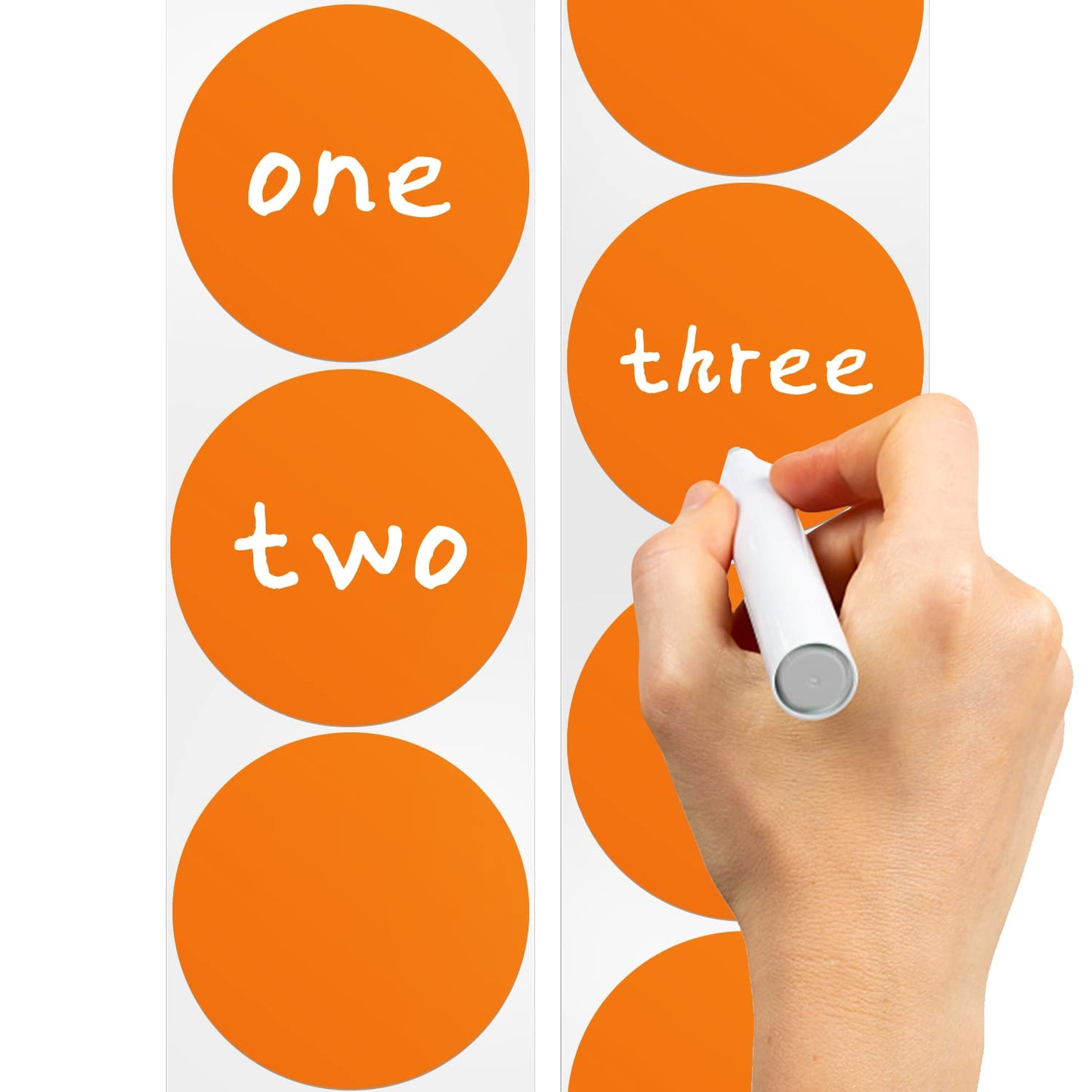 Round Stickers Orange 1.5 Inch Circle Labels with Dispenser Box Color Coding Dot Sticker Waterproof Removable Roll of 500 PCS 1.5" Diameter