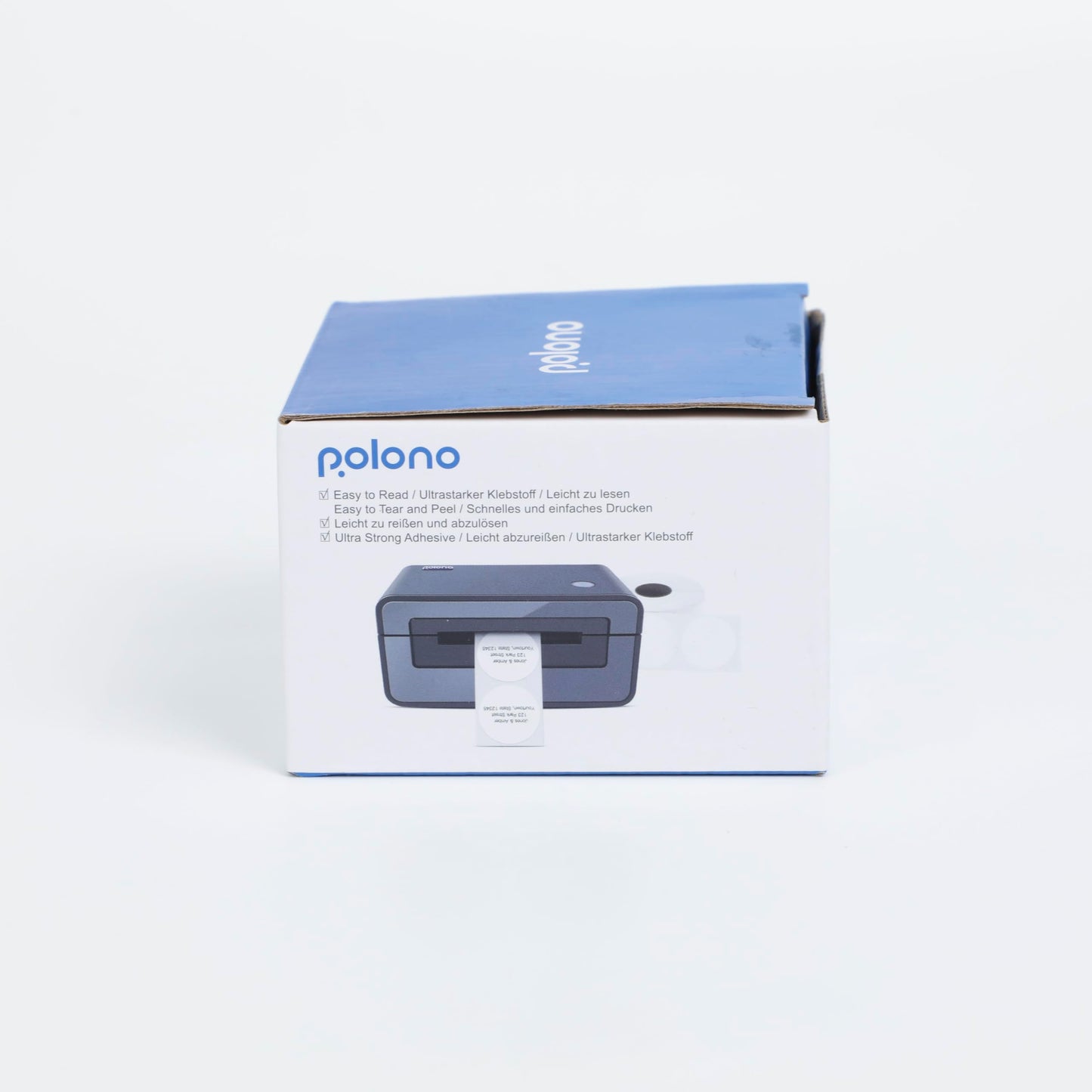 POLONO Genuine 2" White Circle Direct Thermal Labels, Self-Adhesive Thermal Stickers Labels, Thermal Printer Labels for Address, Compatible with POLONO PL80E, PL70E and PL60 Label Printer (750 Labels)