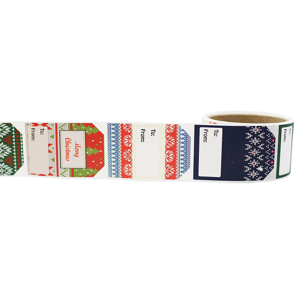 Christmas Sweater Holiday Gift Tag Stickers 2 x 3 Inch 100 Total Labels