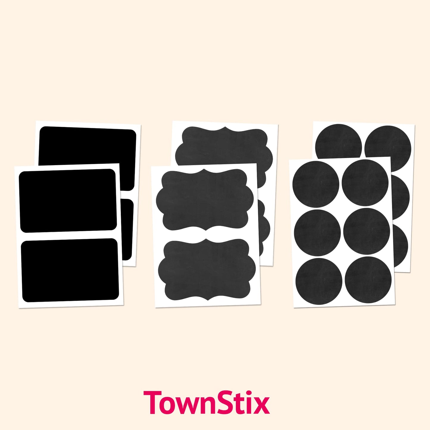 120 Pack, 2" Round Chalkboard Labels Stickers, Erasable and Reusable