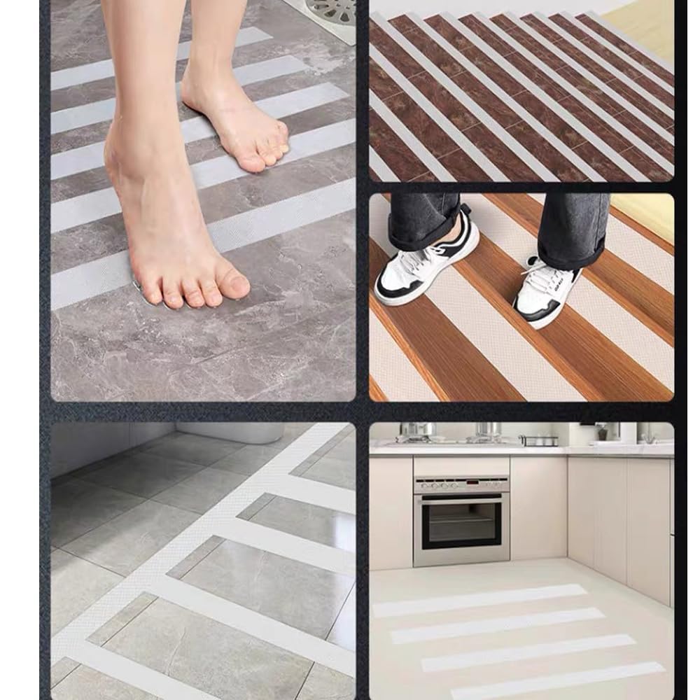 Transparent Anti Slip Rubber Tape, 2inch x 20 feet Ultra-Thin Strong Waterproof, Heat-Resistant and wear-Resistant pad, Soft, Suitable for Barefoot
