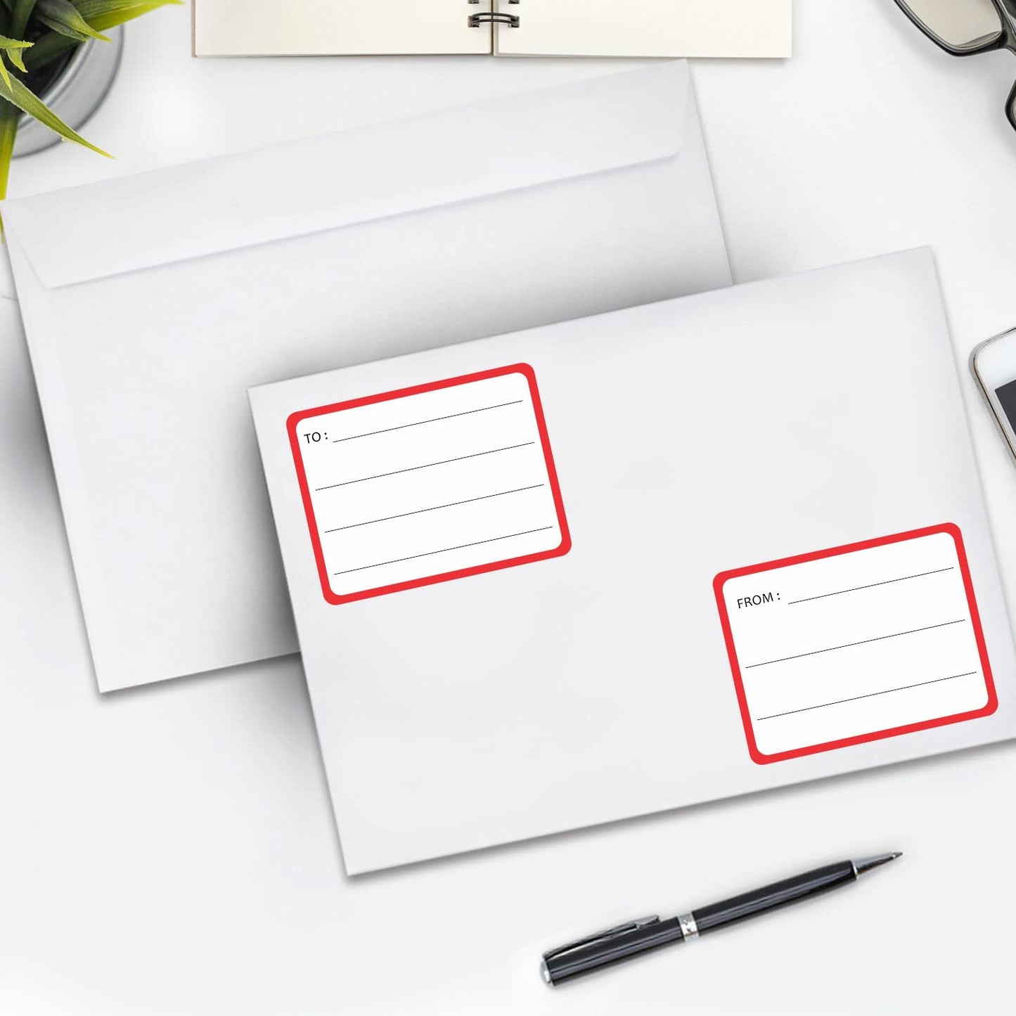 PARTH IMPEX to from Stickers for Gifts - (Set of 40) 4.5" x 3.5" Large Any Occasion Address Mailing Blank Mail Labels for Birthday Christmas New Year Envelopes Shipping Boxes