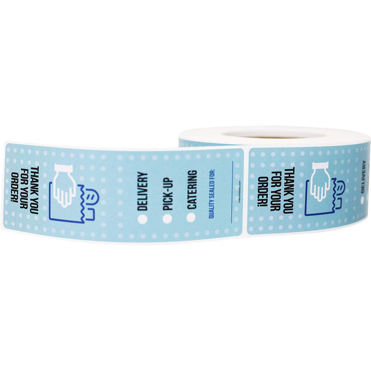 Quality Seal Labels for Delivery Pick Up Catering Food Safety Stickers 2.25" x 6.75" 500 Total Labels