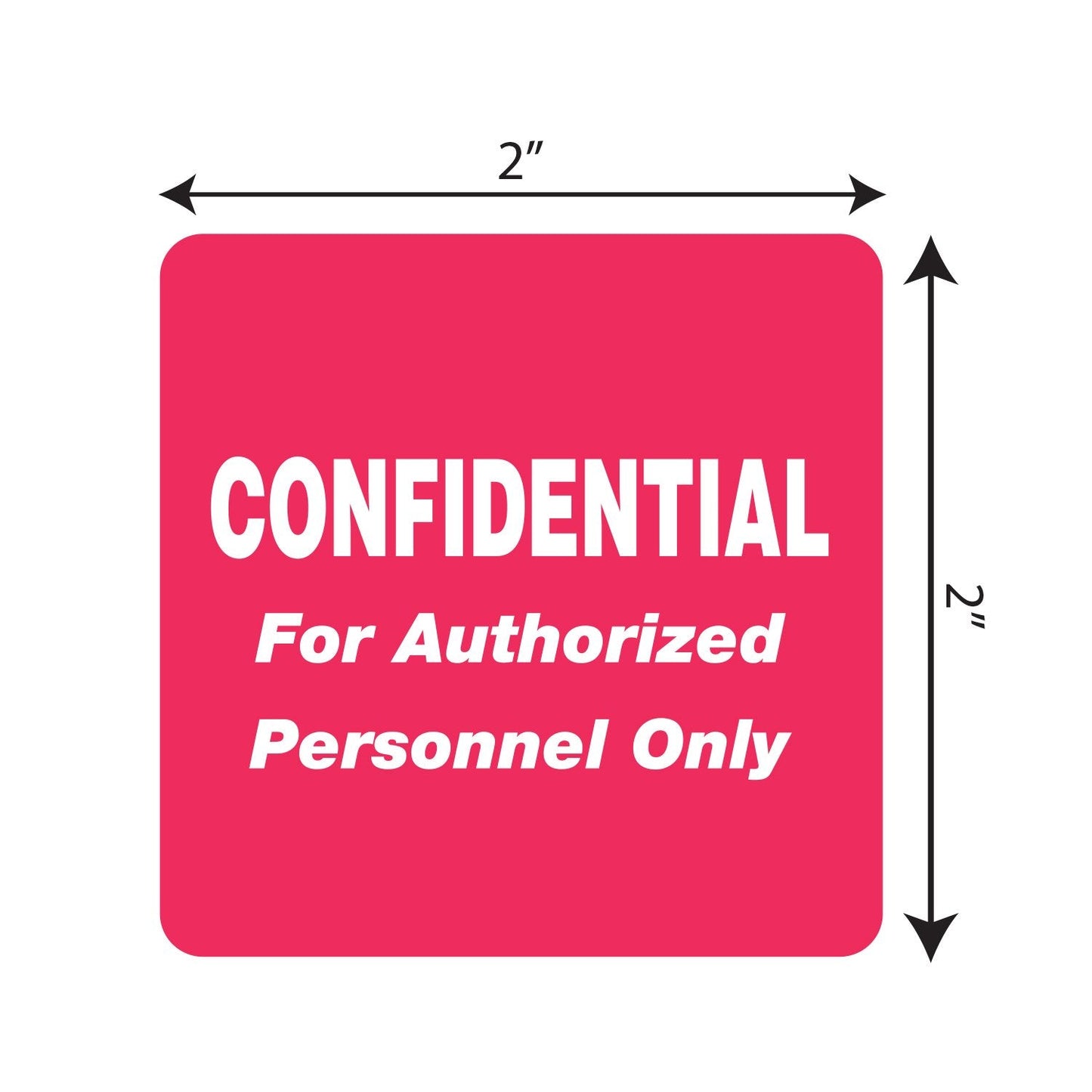 Tabbies 40570 Medical Labels for Confidential, 2 x 2, Red, 500/Roll