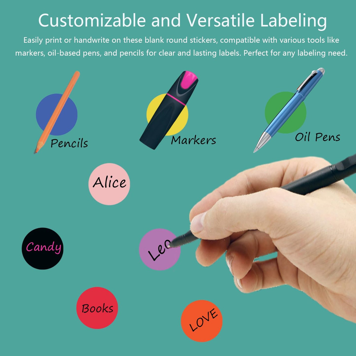 1 Inch Round Colored Dot Stickers, 2000 Pcs Coding Circle Dot Labels, Yitco Self-Adhesive Colorful Coding Labels Stickers for Students Classroom, Office, Home, File Classfication, 8 Colors, 4 Rolls