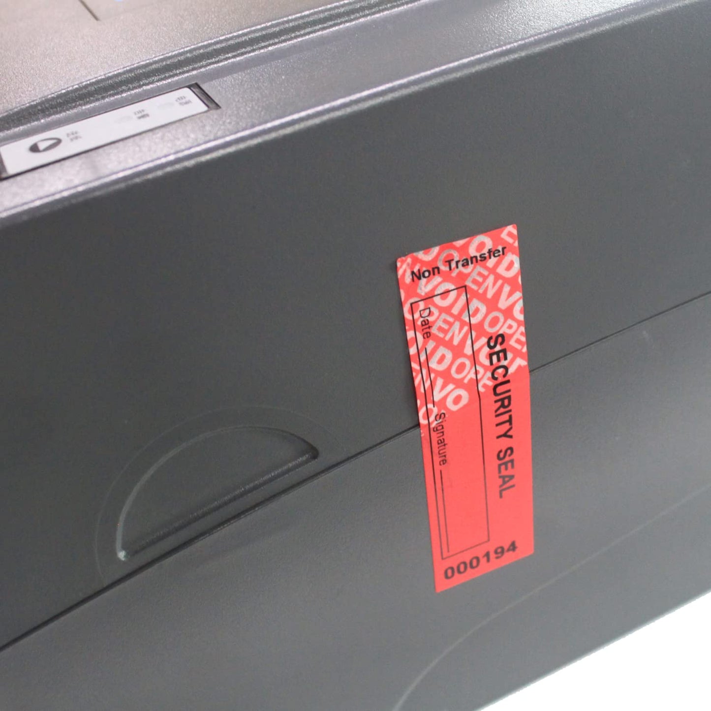 TamperSeals Group - 100pcs Non Transfer Tamper Evident Security Warranty VoidOpen Labels/Stickers/Seals for The Reusable Package and Expensive Surface (Red, 1 x 3.35 inches, Serial Numbers) Red