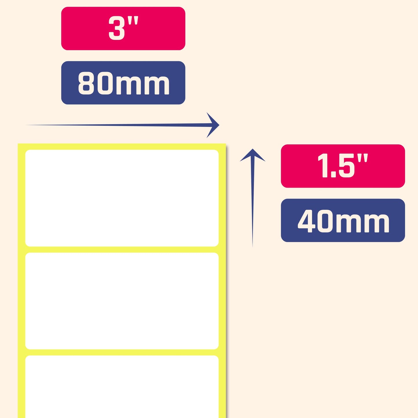 200 Pack - White Labels Stickers for Storage Bins, Boxes, Organizing - 3" x 1.5"