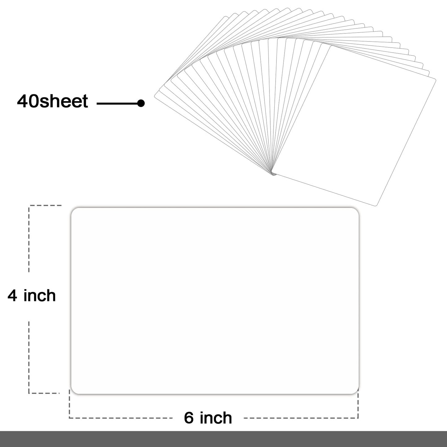 Large Label for Storage Bin(6x4) Removable Customizable Blank Water/Oil/Tear Resistant Labels Storage Labels for Containers,Bins,Home Organization Projects,Kitchen Storage Containers,Box Etc 40Pcs 40 Pcs