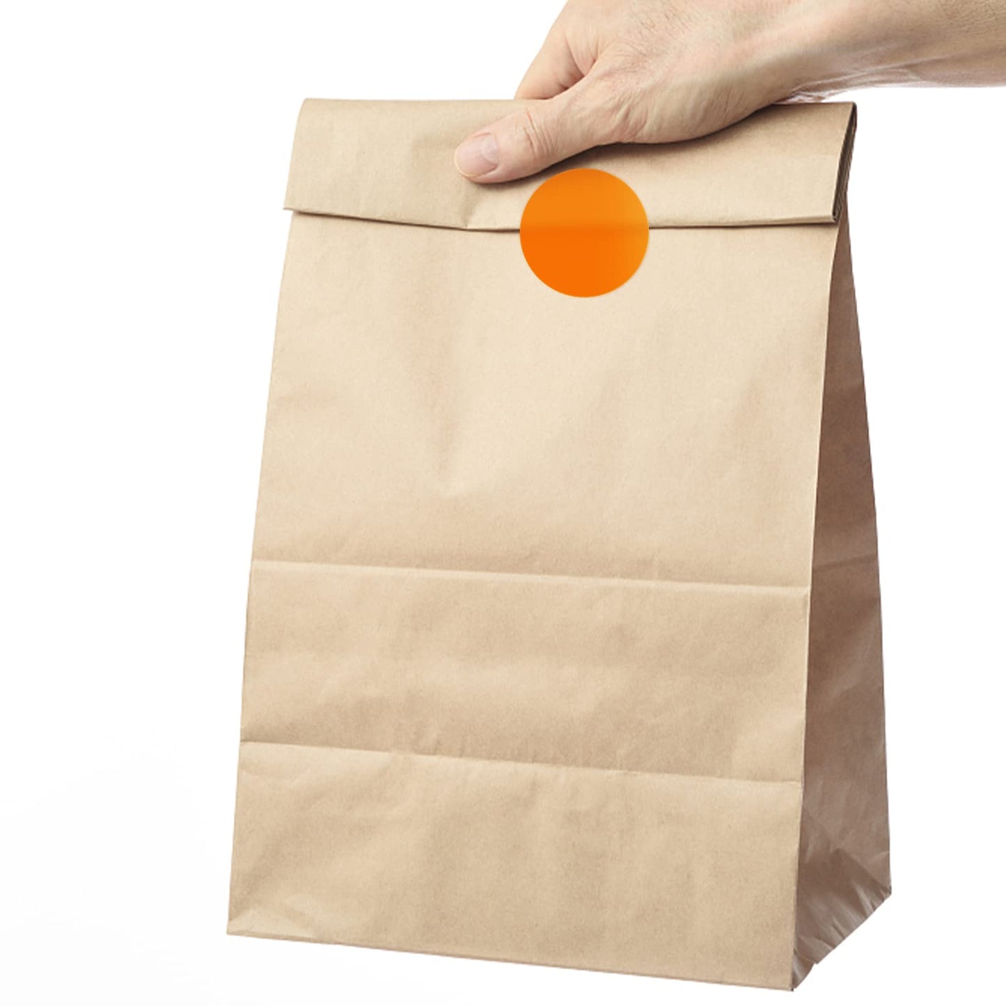 Round Stickers Orange 1.5 Inch Circle Labels with Dispenser Box Color Coding Dot Sticker Waterproof Removable Roll of 500 PCS 1.5" Diameter