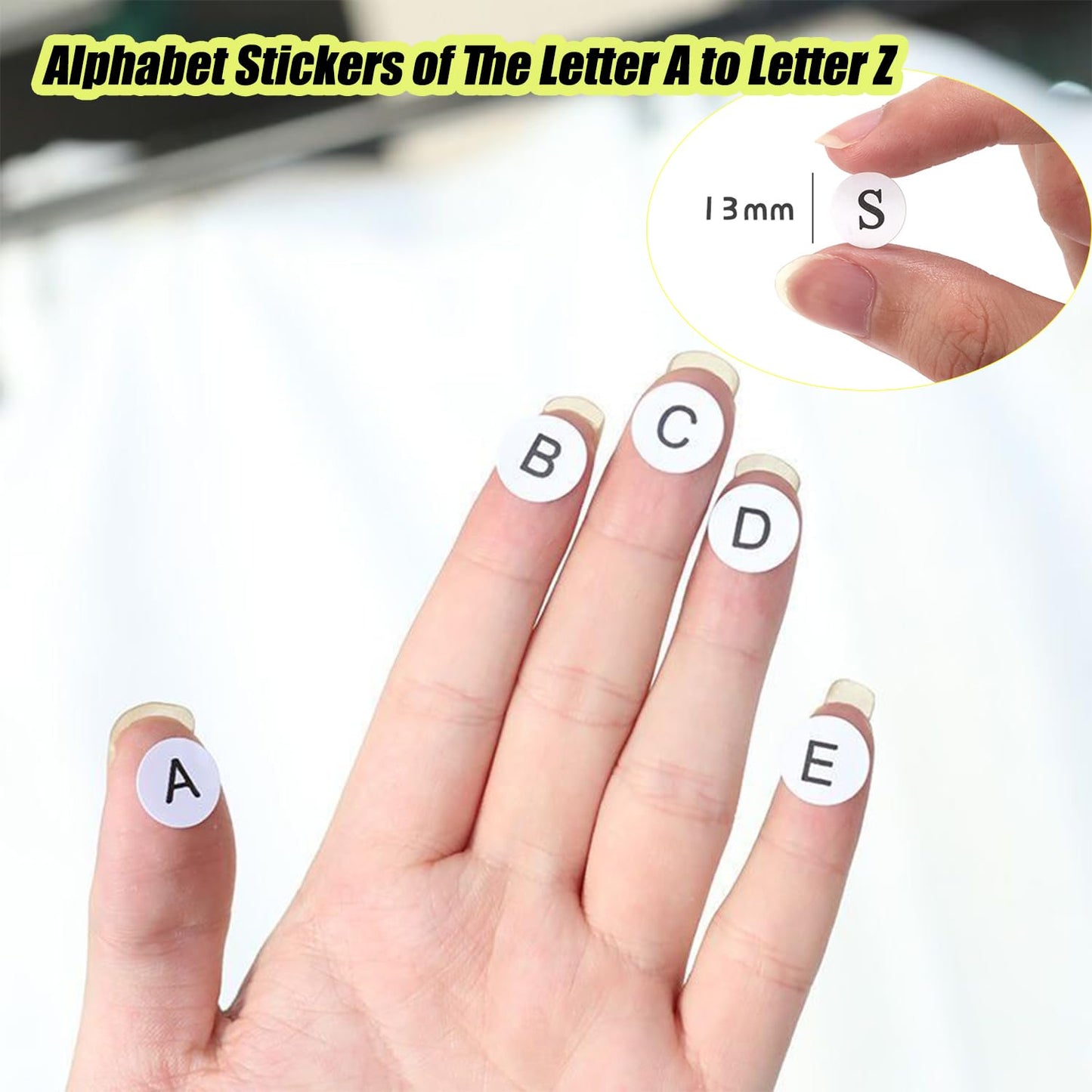 Small Alphabet Stickers, Small Letter Stickers, 26 Sheets A to Z Alphabet Stickers, Small Round Paper Self-Adhesive Peel and Stick Letter Labels A-z