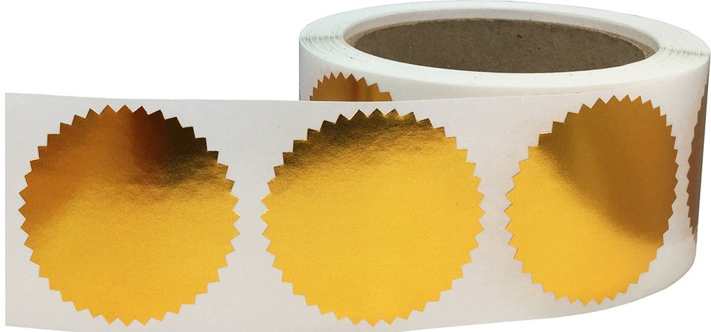 Metallic Bronze Envelope Seals Starburst Color Coding Labels Certificate Award Stickers 2 Inch Round Circle Dots 500 Total Adhesive Stickers On A Roll Metallic Bronze