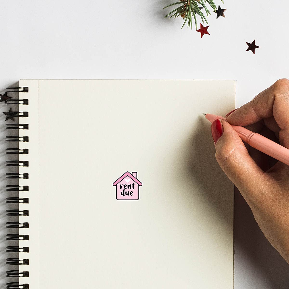 Rent Bills Due Reminder Planner Stickers, Credit Card Water Trash Electric Due Labels 234-Pack
