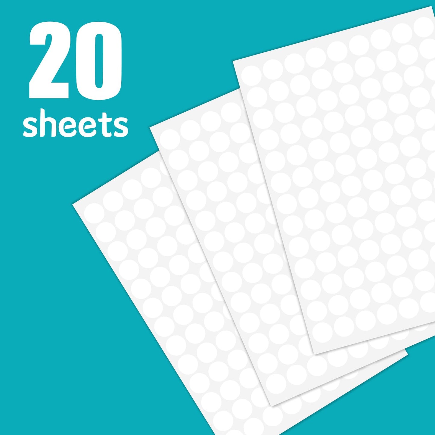 2340 PCS White Circle Dot Stickers - 1/2" Round Stickers, Colored Coding Labels for Lab, Yard, Garage, Sale, Price 1/2 INCH