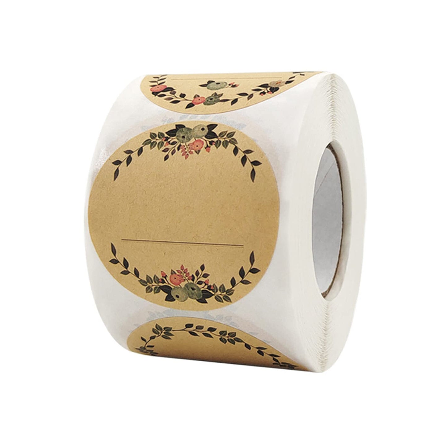 500 Pcs Sticker Labels Round Kraft Stickers 5cm Brown Jam Stickers Jar Labels for Wedding Packages Gift Bags Store Owners Crafts Jar Mason Jars and Food Jars