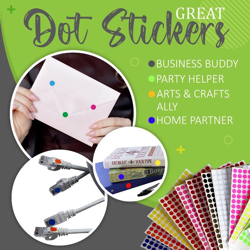 Small Circle Label ¼” 8mm 5/16-2700 Pack, Colored Stickers Dots in Light Blue Light-blue 2700