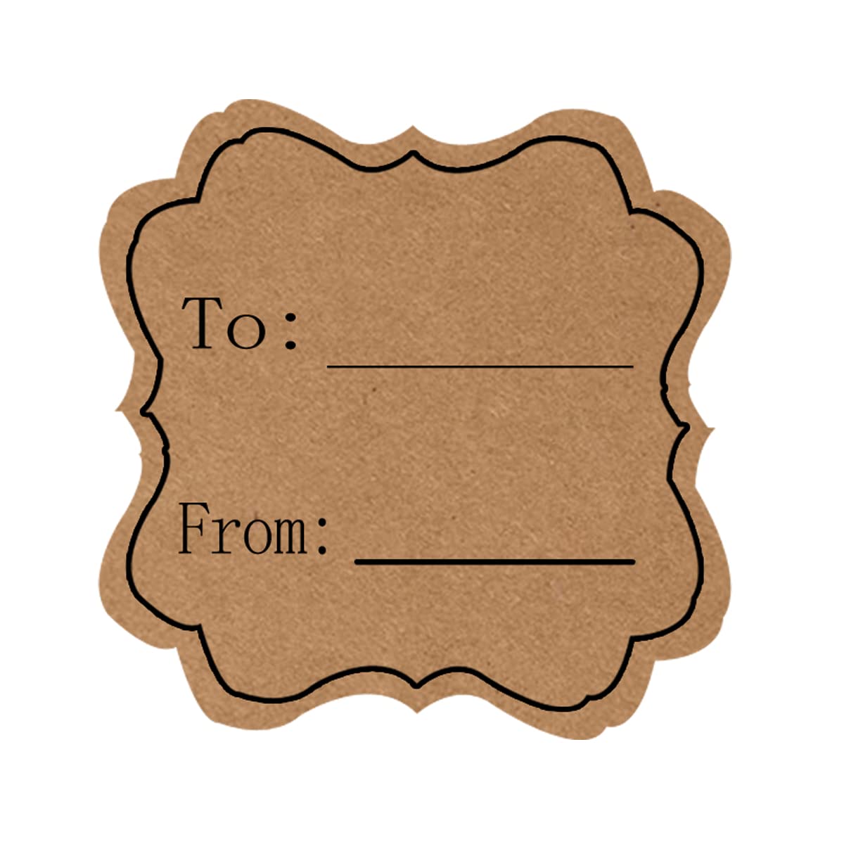 Natural Brown Kraft to and from Present Tag Stickers,2 Inch Gift Tags Label,300 Pcs