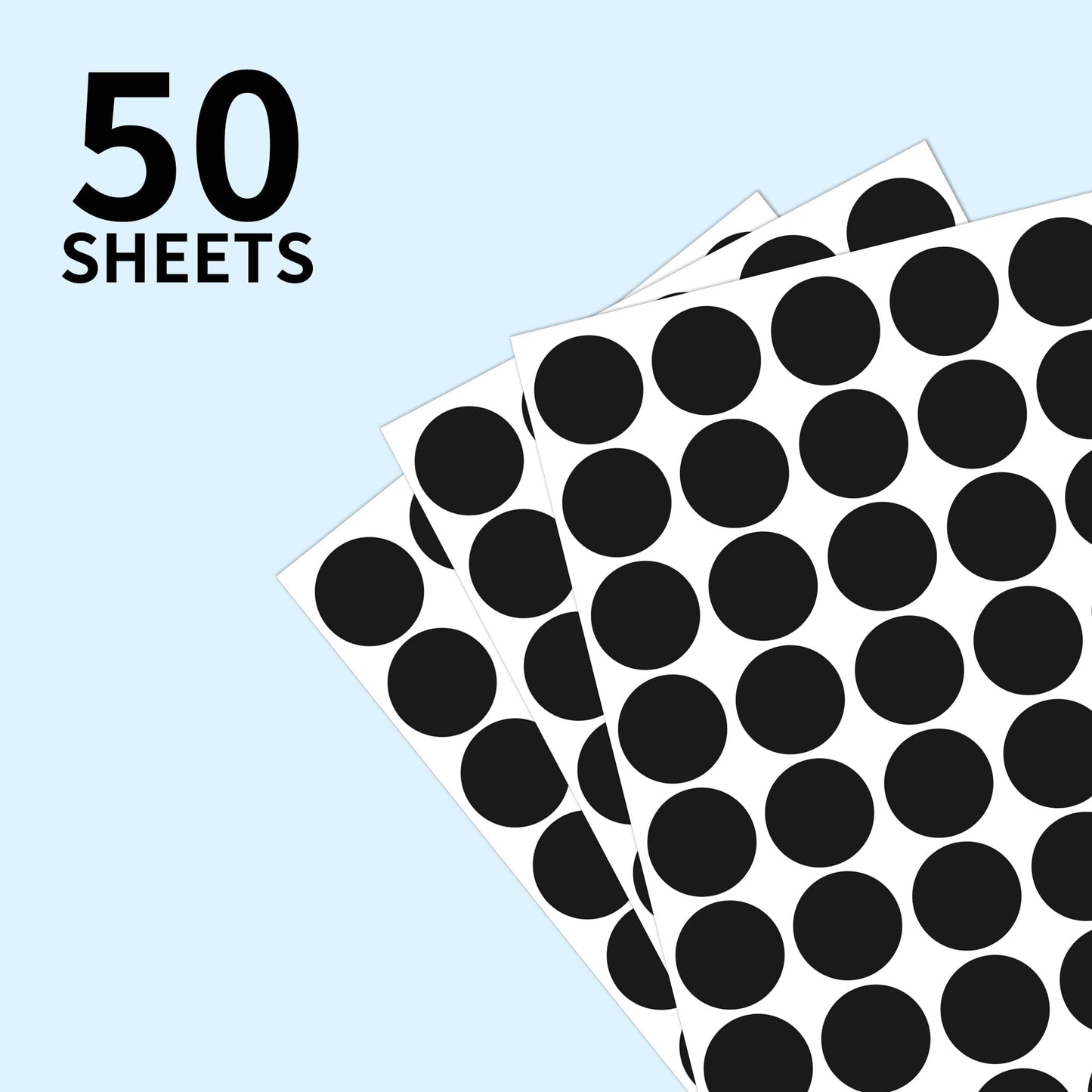2000 PCS Circle Dot Stickers, 3/4" Round Color Coding Labels, Office Classroom Stickers Black