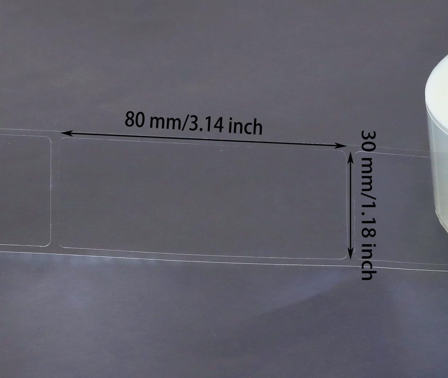 Mini Skater Clear Labels Protectors 500 Pcs Waterproof Clear Wafer Seal Stickers Barcodes Label Protectors for Classroom Library Books, Number, Stickers, Letters (Rectangle, 3.14x1.18 Inch) Rectangle