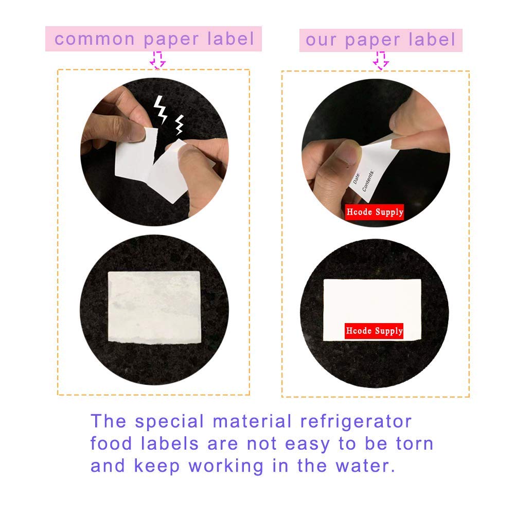 1 x 3'' Self-Adhesive Removable Freezer Food Storage Labels - Easy Clean Leaves No Residue - Meal Prep Labels Plastic Paper Sticker Perfect for Reusable Containers 300 Stickers(1x3 Fill in) 1*3" fill in