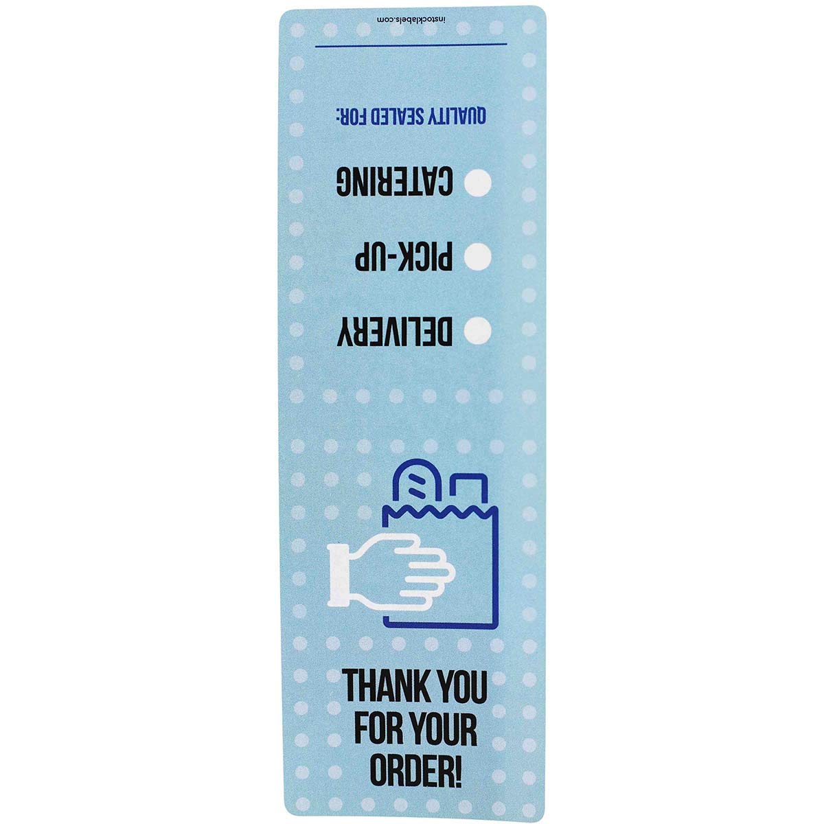 Quality Seal Labels for Delivery Pick Up Catering Food Safety Stickers 2.25" x 6.75" 500 Total Labels