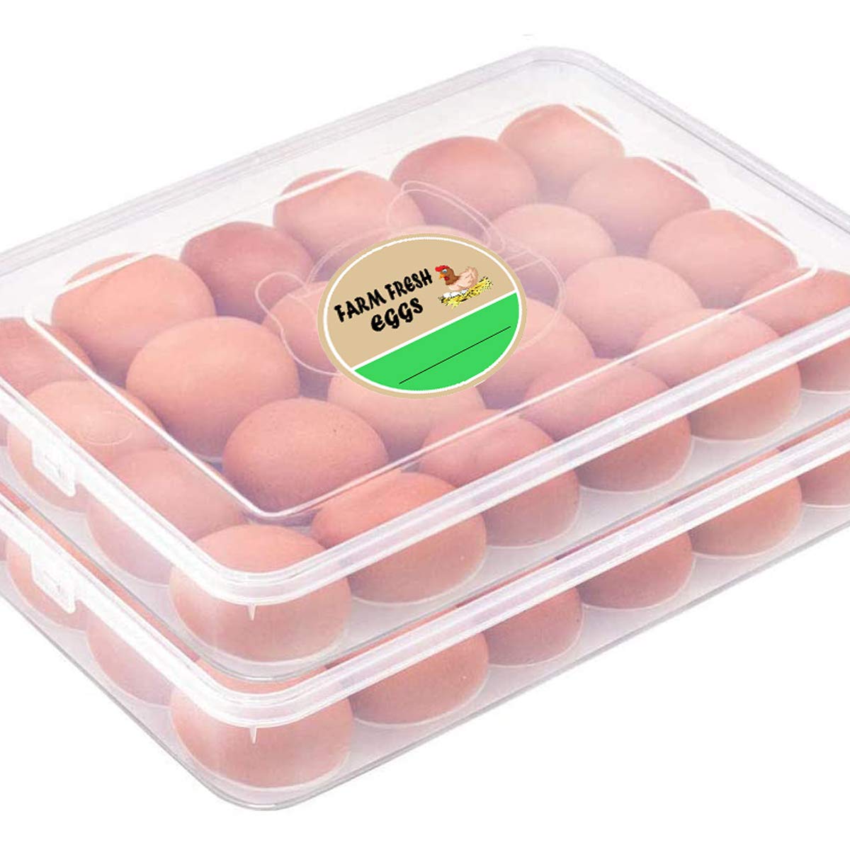 reMarkable Farm Fresh Eggs Stickers, 2 Inch Round - 500Pcs, Egg Carton Labels