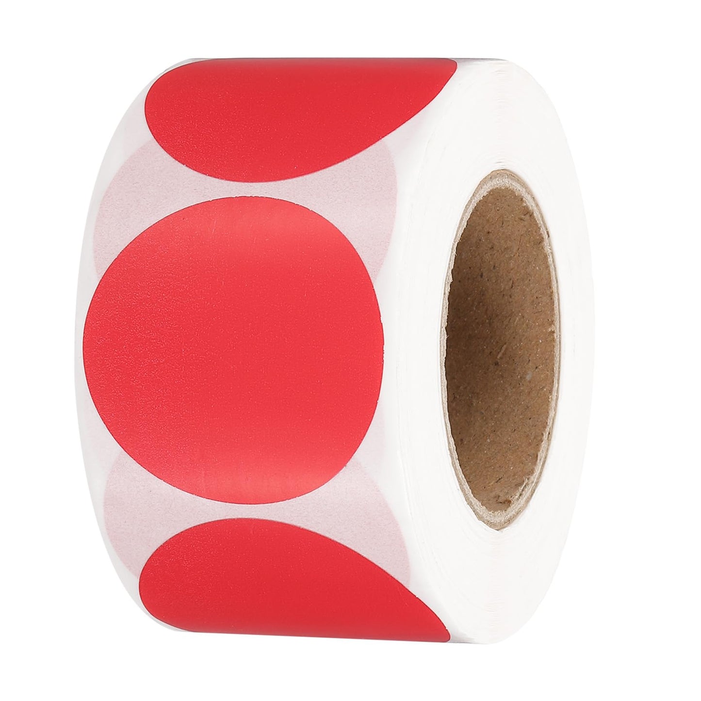 PATIKIL 1.5 Inch Round Thermal Label Stickers, 500Pcs Circle Direct Thermal Sticker Labels Self-Adhesive Thermal Printer Stickers for Business Classroom Office, Red