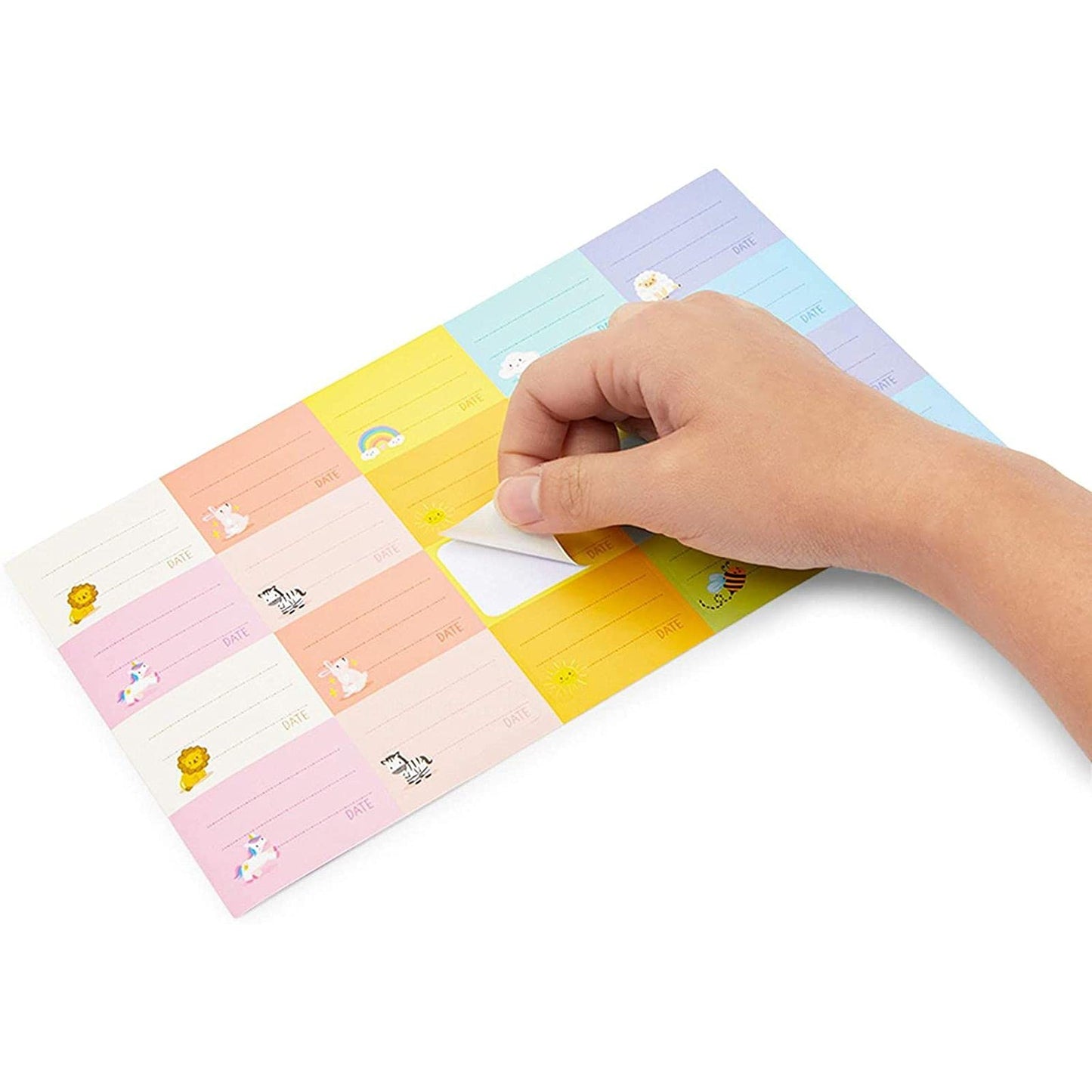 Stockroom Plus Removable Baby Bottle Labels for Daycare, 25 Sheets (10 Colors, 500 Pieces)