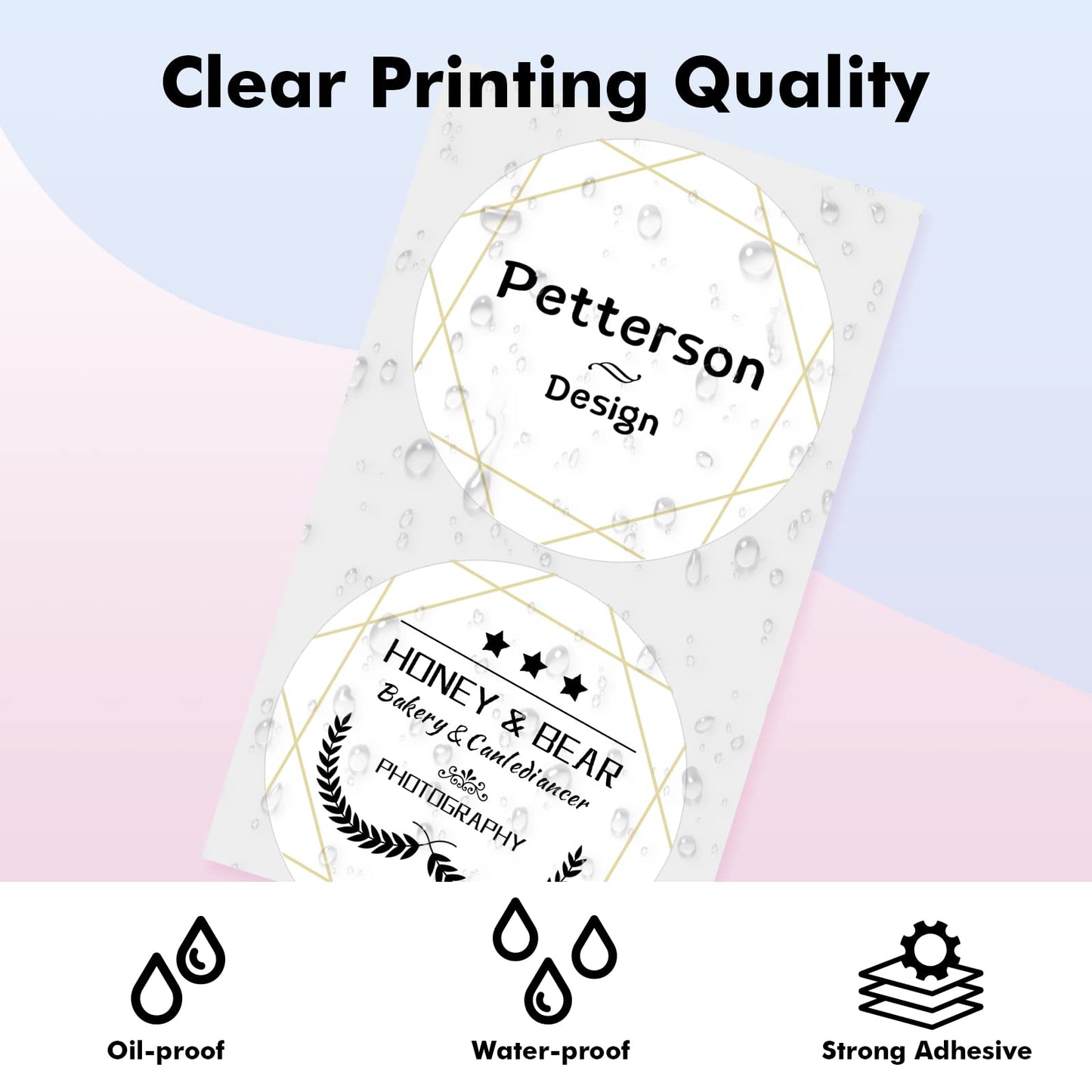 Phomemo Circle Label- 2" Thermal Round Label Multi-Purpose Roll Sticker Labels for DIY Logo Design, Barcode, 750Labels/Roll