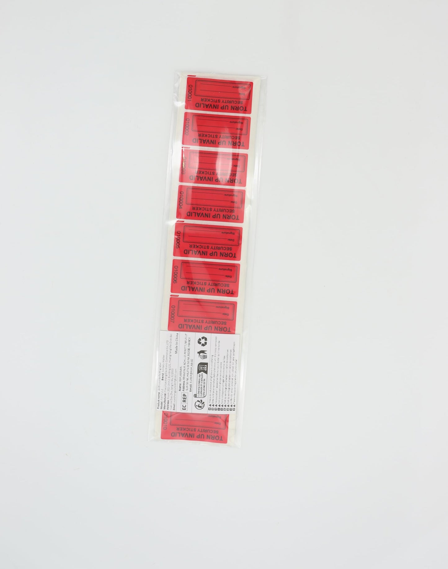100Pcs Tamper Evident Security Stickers 1x2 inch Red Complete Transfer Tamper Proof Labels Safety Torn up Invalid Seals Tape (Red)