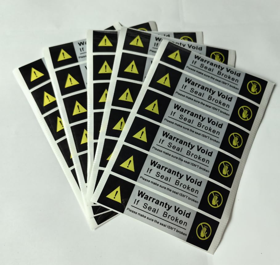 Total Transfer Tamper Evident Security Warranty Void Seals/Stickers High Security Tamper with Serial Numbers for Reusable Package(2x8cm, Silver)