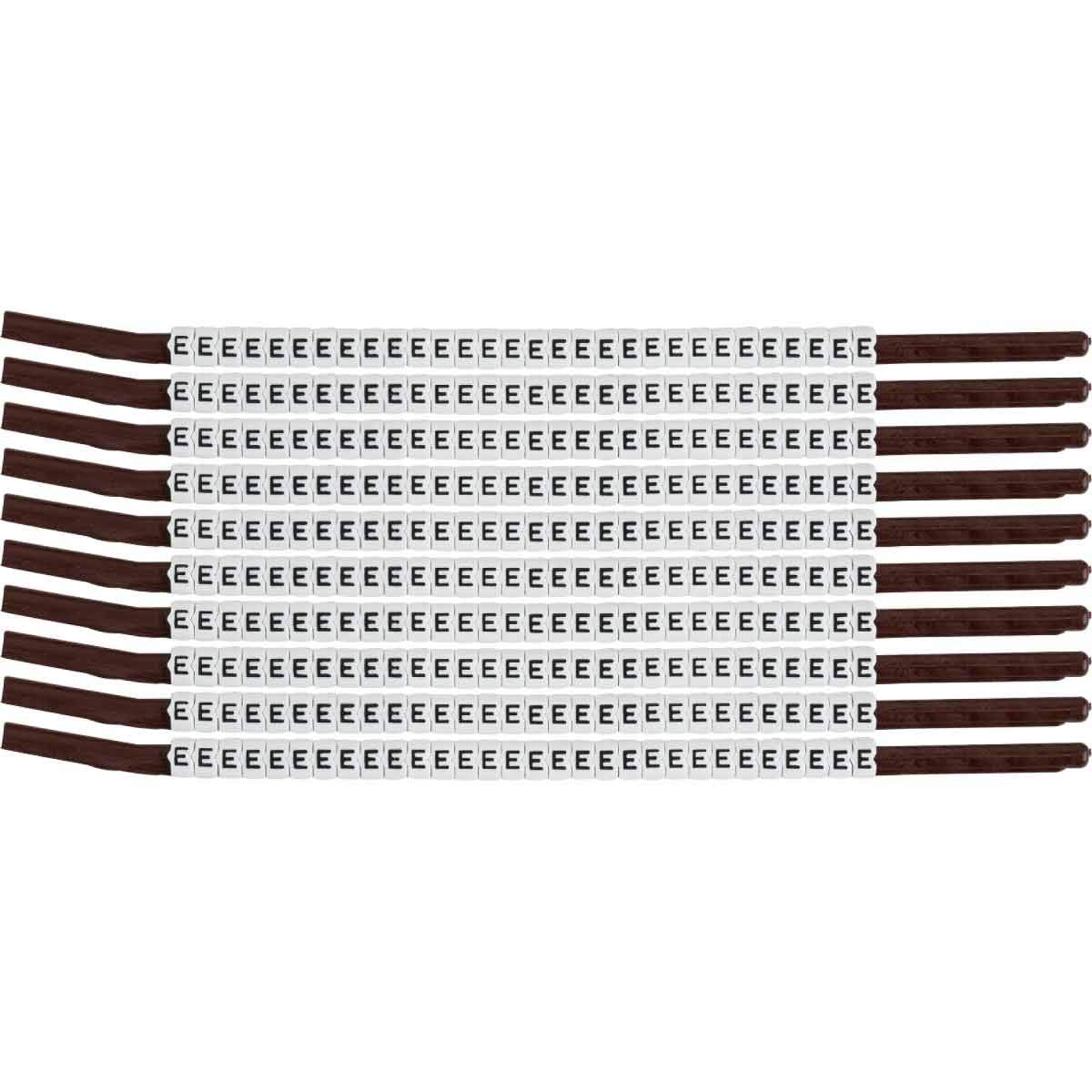 Brady SCN15-E Black on White, Wire Marker Clip Sleeves (50 Clips)