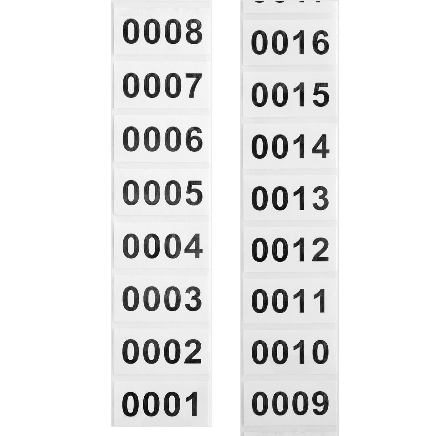 0001-1000 Count Inventory Numbered Stickers Roll, Self-Adhesive Consecutive Number Labels Tag for Storage Organizing, Moving Box Labeling, Business Supplies (White, 1.6x0.8 in)