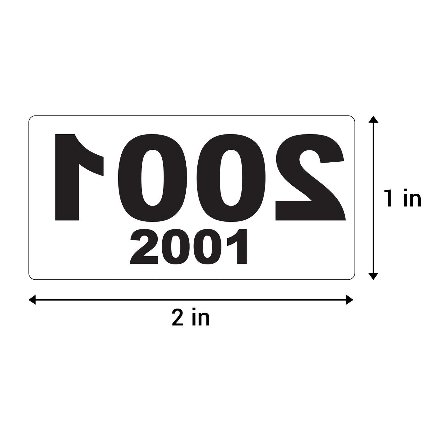 Reverse Consecutive Numbers (2001-3000) - 2" x 1" Inventory Storage Prenumbered Labels Durable Vinyl Laminated Sequential Waterproof Numbered Stickers - 1 Rolls, 1000 Count 2001 - 3000 Reverse Consecutive Numbers 1000 Labels