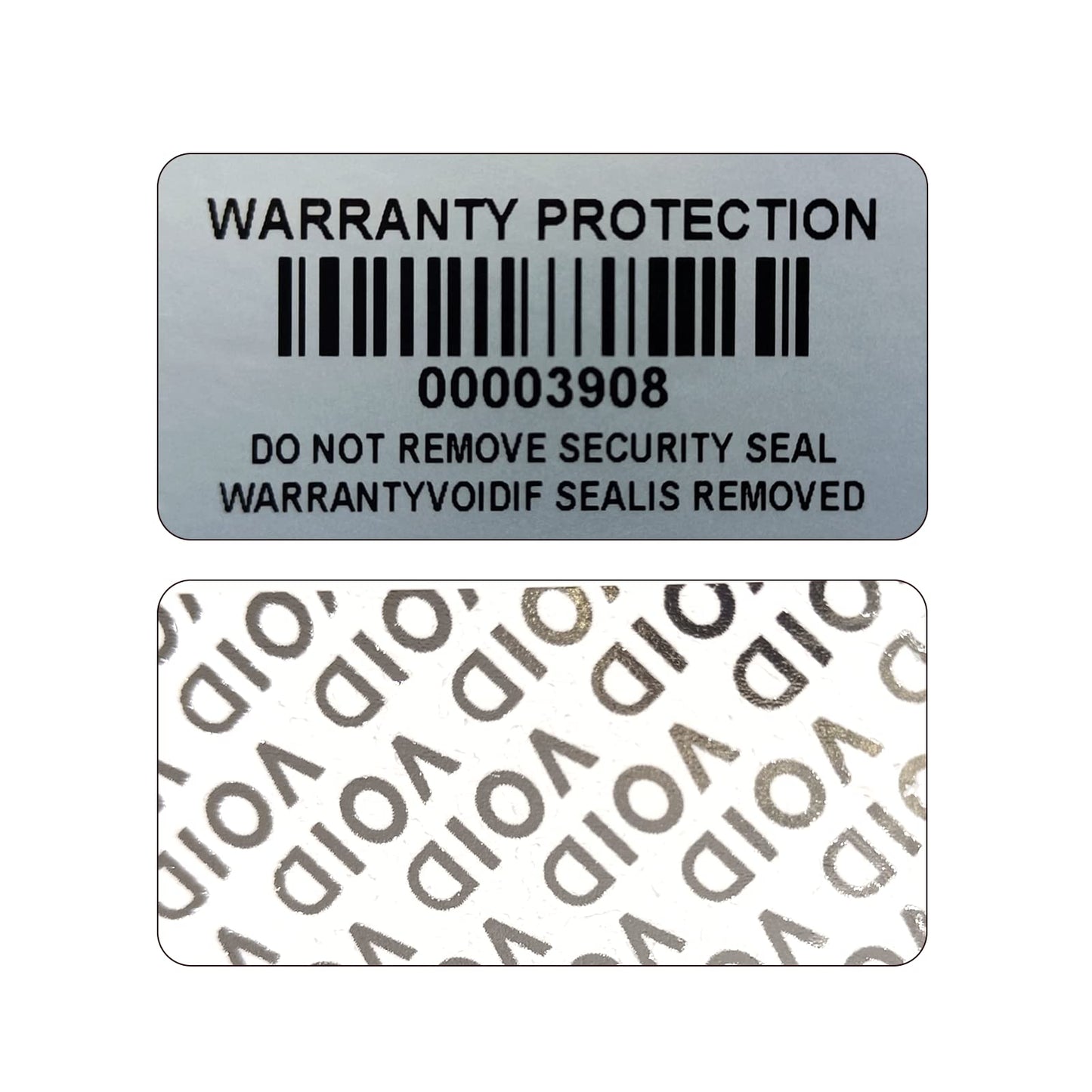 160pcs Tamper Evident Barcode Stickers with Individual Serial Number Security Warranty Void Sticker,Sealing Label for Package(1.6x0.8 inches,Silver) Silver
