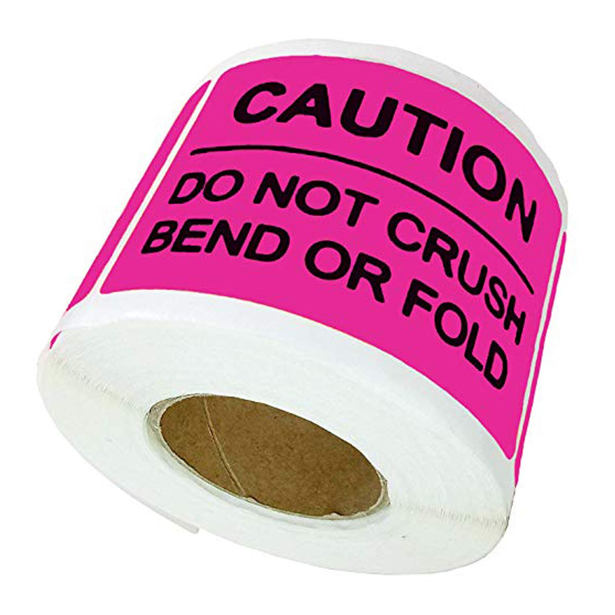 2 inch ×3 inch DO NOT Crush Bend OR FOLD Warning Shipping Stickers Self Adhesive Caution Labels (Magenta, 250 Stickers/Roll)