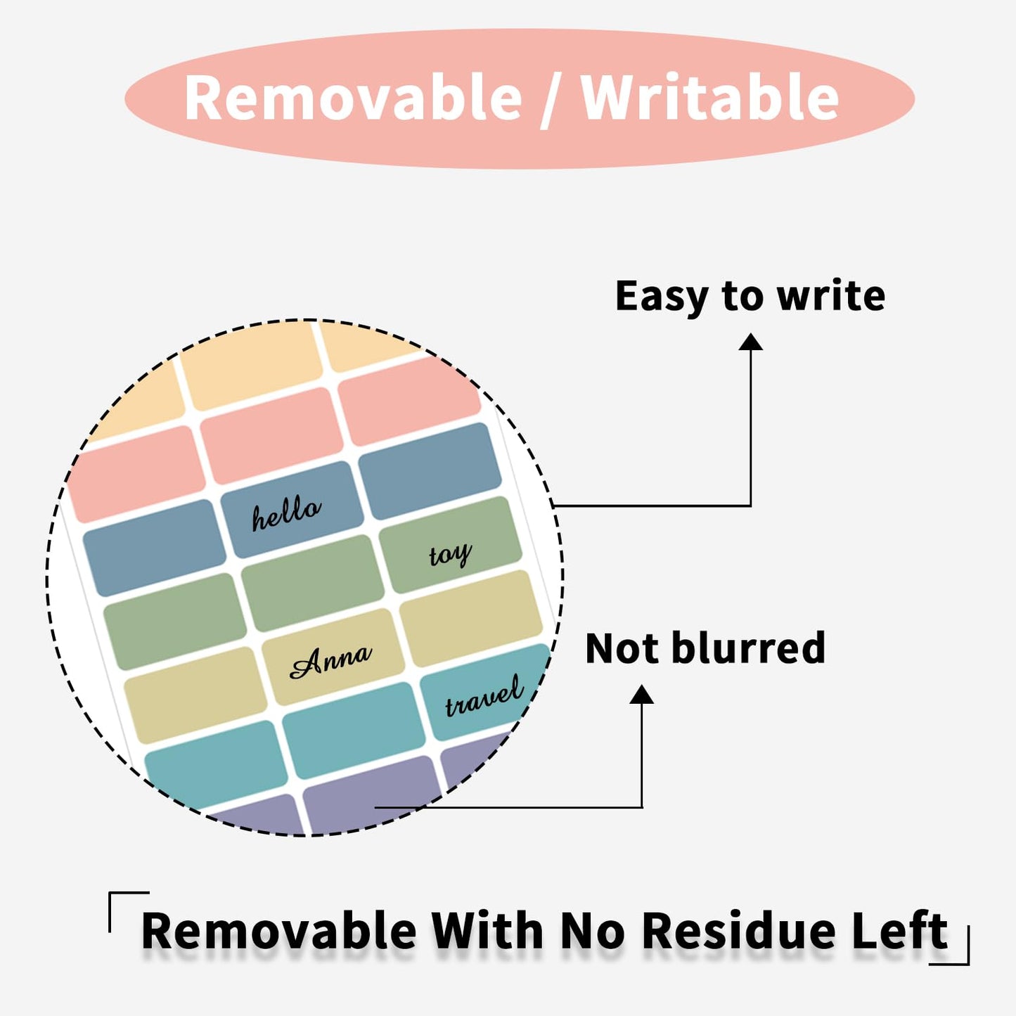 STARLIBOO Removable Labels, 1x2 Inch Color Coding, 360 Stickers, Freezer Tape, Waterproof/Easy Peel Off (8 Colors Morandi) Morandi-a 1*2 inch