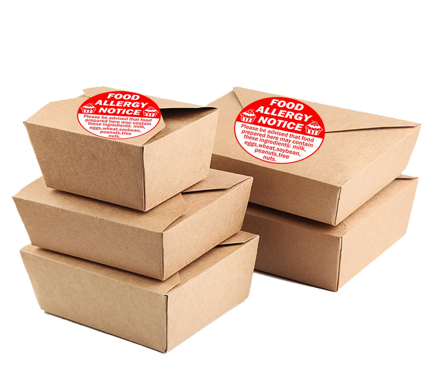 Allergy Sticker for Cake Food Allergy Stickers 2 Inch Allergen Warning Labels for Bakery, Party,Restaurants 500 pcs