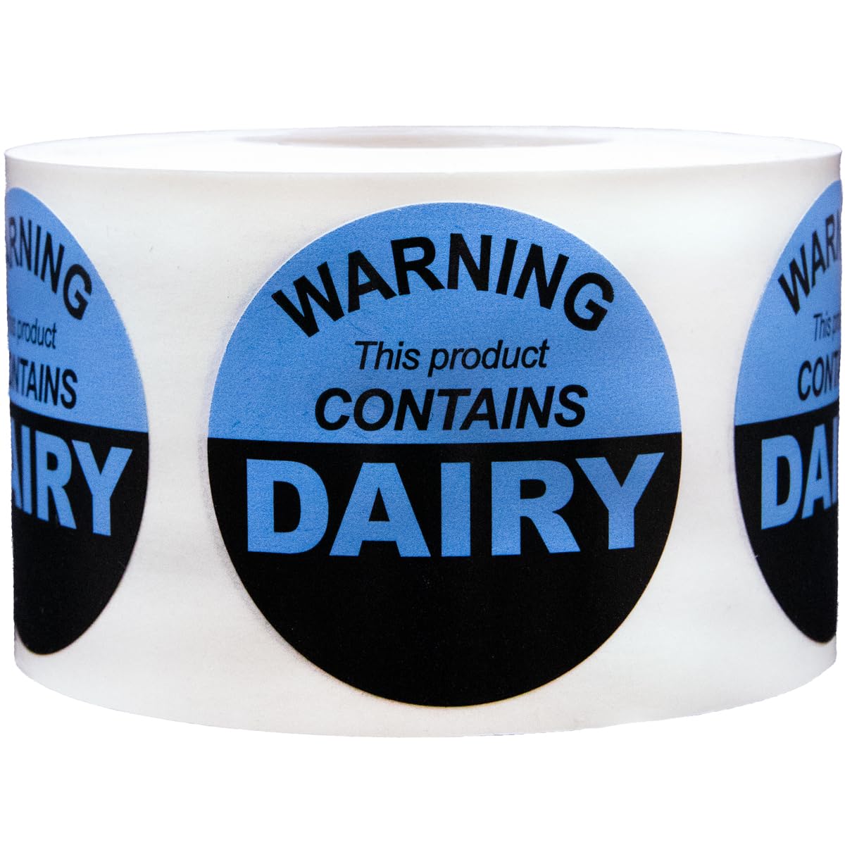 Warning This Product Contains Dairy Labels 1.5 Inch 500 Total Stickers