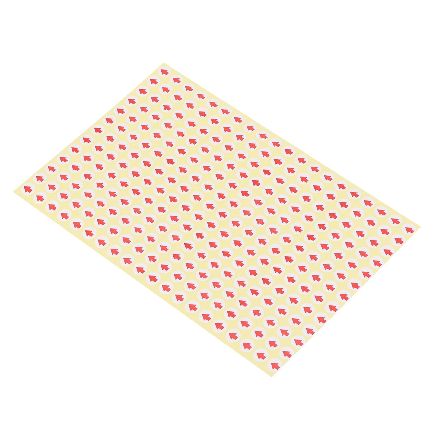 PATIKIL Small Arrow Stickers 0.3" Dia, Self Adhesive Round Product Inspection Defects Indicator Industrial Work, Red 1