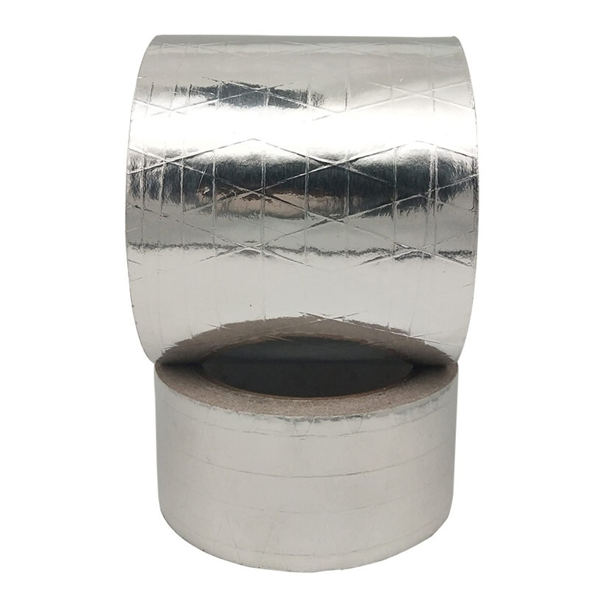 Fiber-Glass Aluminum Foil Tape, Reinforced Self-Adhesive Heat Reflective Tape, Heat Jacketing Insulation Resistant High Temperature HVAC Tape, Metal Repair 3.15" x 82' Roll 3.15" x 82'