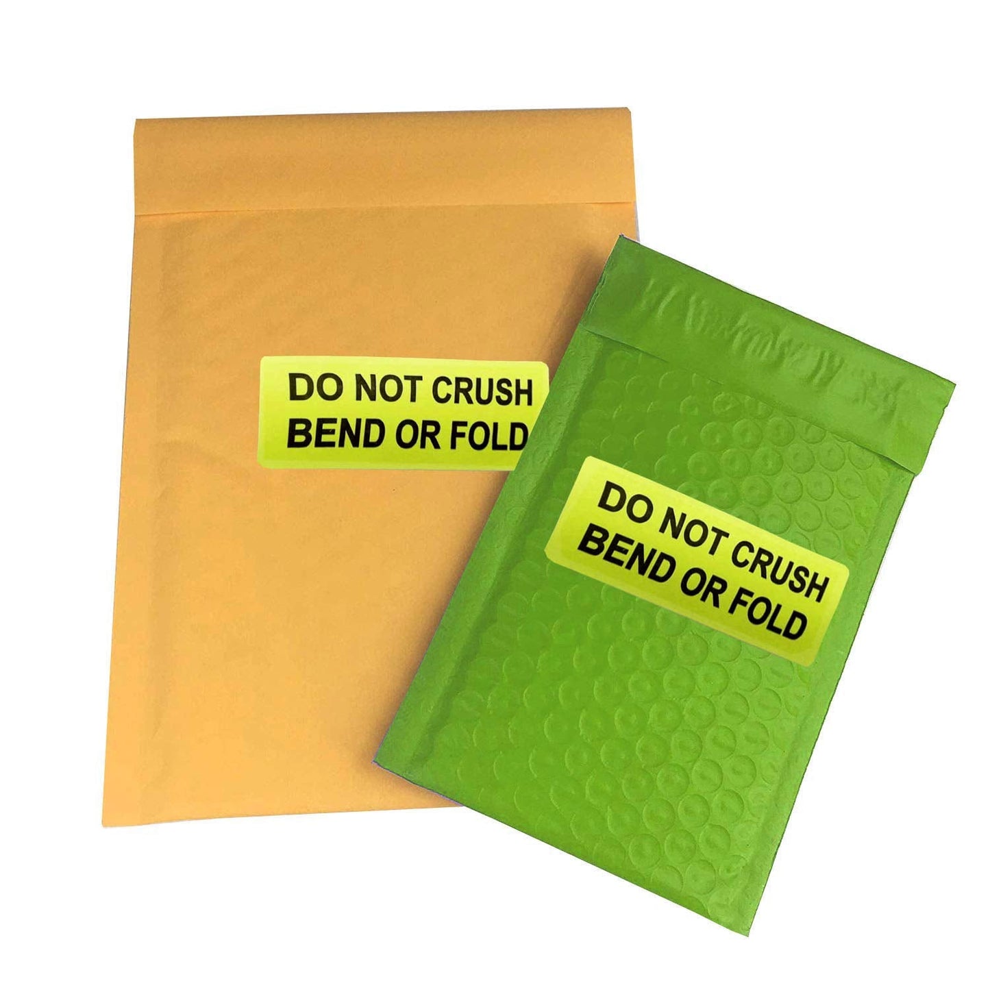 1 inch ×3 inch "DO NOT Crush Bend OR FOLD" Warning Shipping Stickers Self Adhesive Labels (Fluorescent Yellow 250 Stickers/Roll)