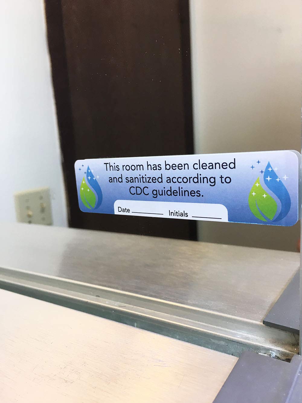 This Room Has Been Cleaned and Sanitized Labels Removable Adhesive 1 x 4 Inch 500 Total Labels