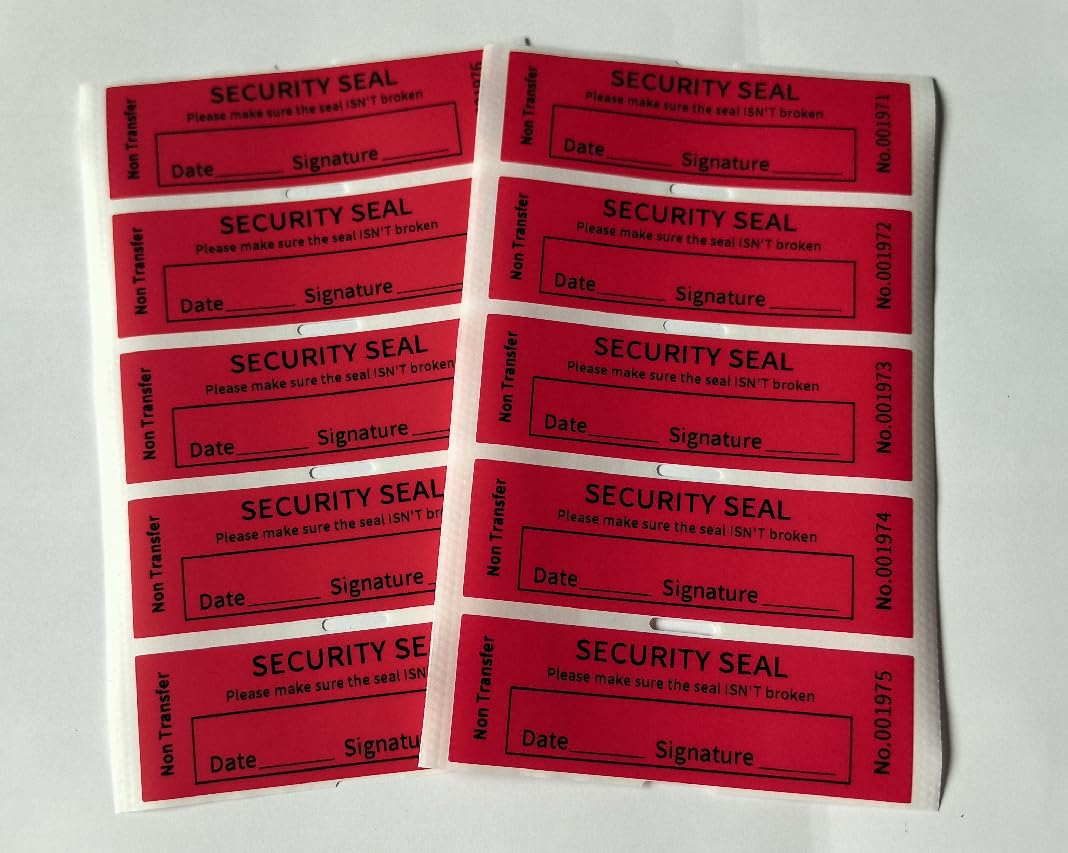 100PCS Void Stickers Tamper Evident Void Stickers, No ResidueTamper, Writable Security Warranty Seal, Security Labels, (1 * 3.15 inch,Red)